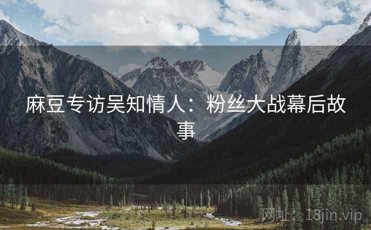 麻豆专访吴知情人：粉丝大战幕后故事