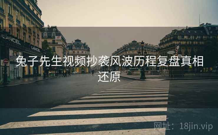 兔子先生视频抄袭风波历程复盘真相还原