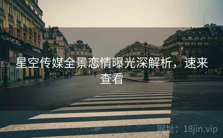 星空传媒全景恋情曝光深解析，速来查看