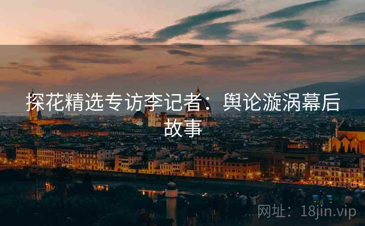 探花精选专访李记者：舆论漩涡幕后故事