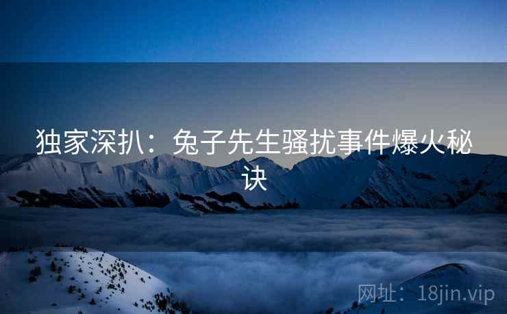 独家深扒：兔子先生骚扰事件爆火秘诀