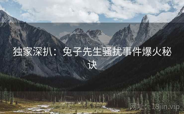 独家深扒：兔子先生骚扰事件爆火秘诀