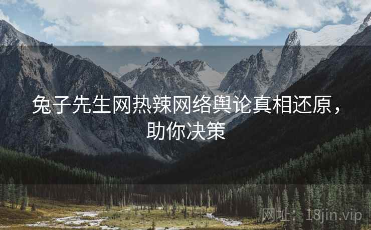 兔子先生网热辣网络舆论真相还原，助你决策