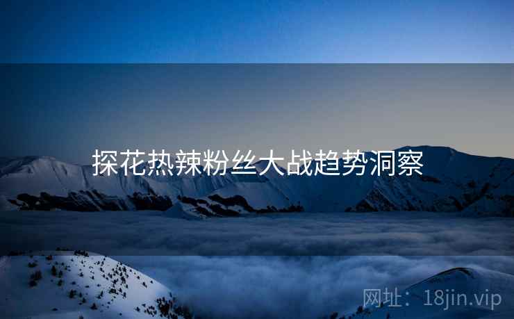 探花热辣粉丝大战趋势洞察